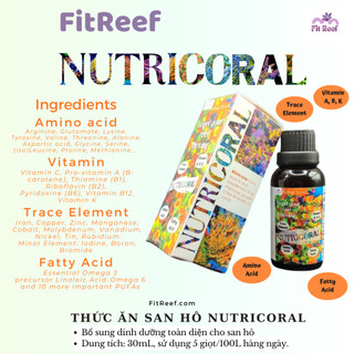 Thức ăn san hô FitReef NutriCoral - cần thiết cho mọi hồ san hô cá biển