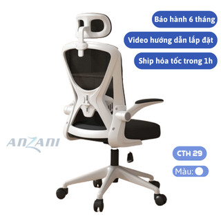 Ghế công thái học, xoay văn phòng cth-29 có tựa đầu, gật gù