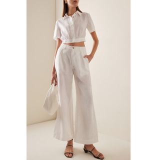 Áo HOBBS Crop Bo Eo Linen