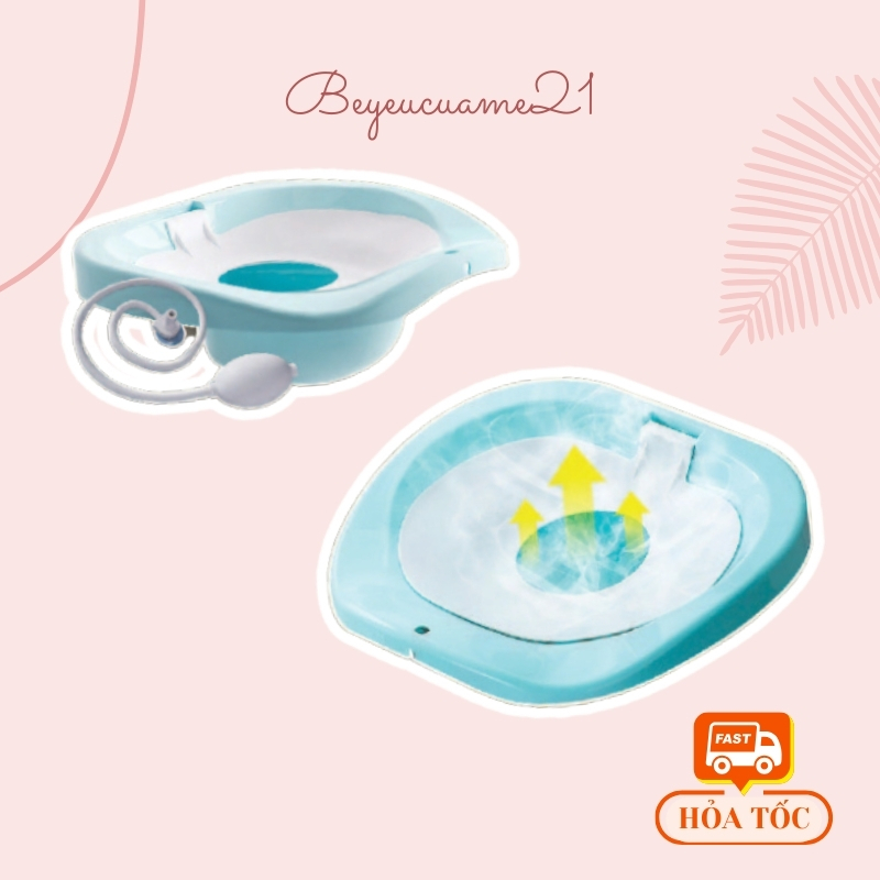 Chậu xông vùng kín phụ nữ xông và rửa vùng kín Nemby 3 chế độ giảm bệnh phụ khoa, đau trĩ sau sinh kèm vòi xịt