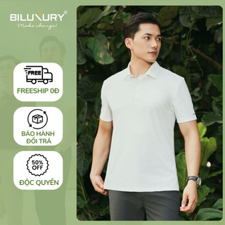 Áo Polo Nam Cao Cấp Biluxury 8APCT401TRK Màu Trắng Lịch Lãm, Sang Trọng, Co Dãn Đàn Hồi 4 Chiều