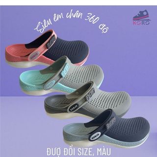 Dép sục cross nam bít mũi êm chân literide 360 KORO    y tế đi bệnh viện đế bằng