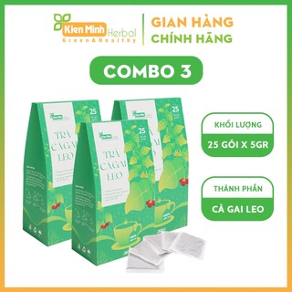 Combo 3 trà cà gai leo - hỗ trợ giải độc mát gan - 25 túi lọc/1 hộp