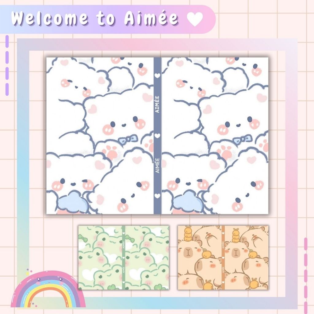 Set 2 bao tập, bọc vở, bọc sách cute | Aimee