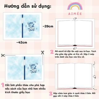 Set 2 bao tập, bọc vở, bọc sách cute | Aimee