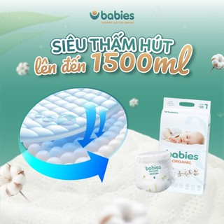 Combo 4 bịch Tã Bỉm Babies Organic có đủ size thương hiệu Việt thấm hút cực nhanh