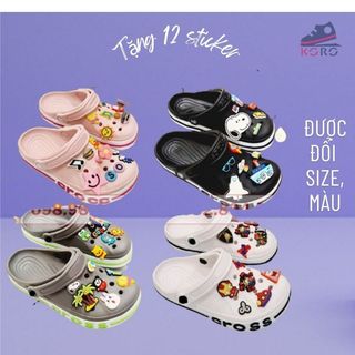 Dép cross bánh mì nam nữ sục kín mũi KORO đi mưa chống trơn trượt cao cấp baya