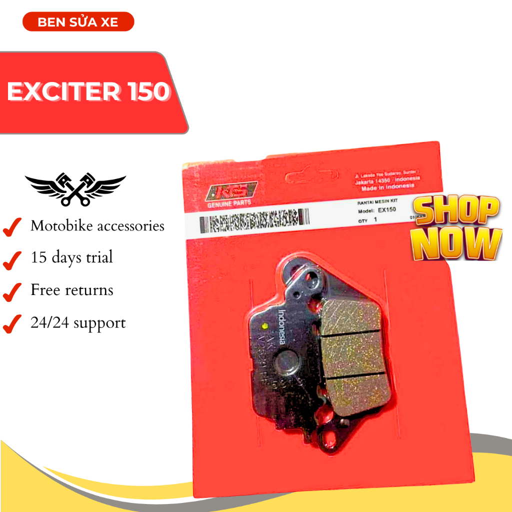 Má phanh đĩa Exciter 150 trước loại in