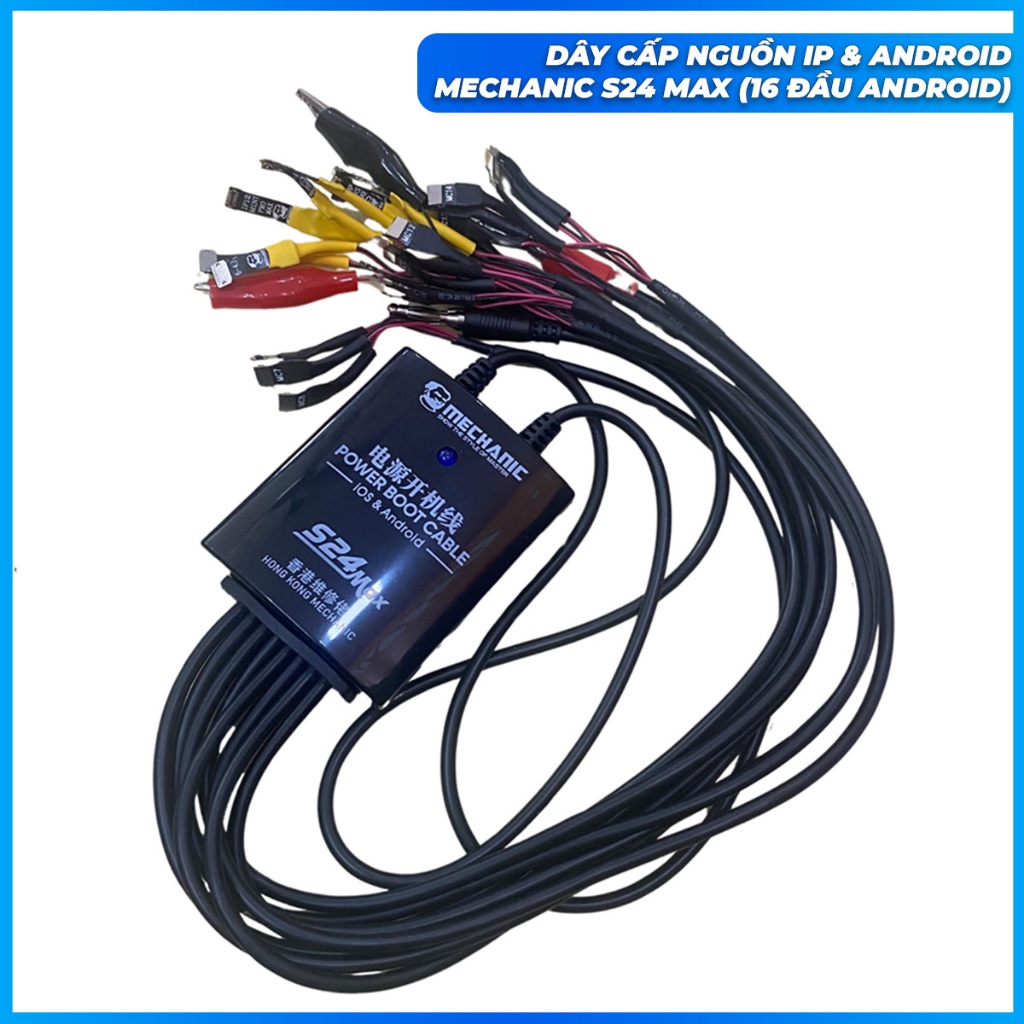 Dây cấp nguồn ip & android MECHANIC S24 MAX (16 đầu android)