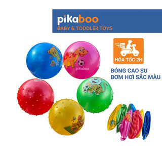 Quả bóng cao su sắc màu Pikaboo, chất liệu PVC cao cấp size 25cm đa dạng màu sắc phù hợp với bé