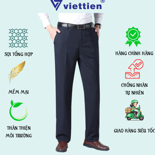 Quần âu nam công sở việt tiến - chất liệu cao cấp, chống nhăn