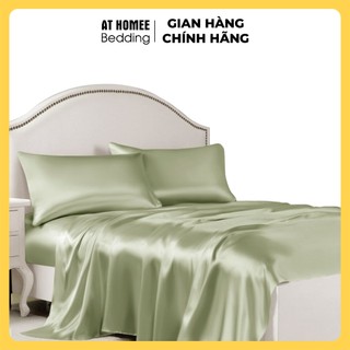 Ga giường drap lẻ phi lụa cao cấp mềm mại, mát mịn - xanh mạ non