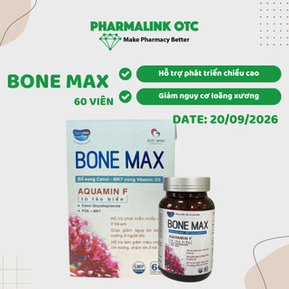 Canxi hữu cơ Bone Max, Bổ sung canxi cho bà bầu, giảm nguy cơ loãng xương - Hộp 60 viên - PharmaOTC