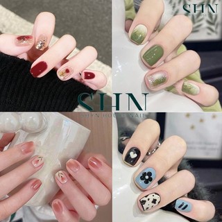Bộ 24 móng tay giả ngắn vuông đơn giản, Nail ngắn đi học đi làm, Mẫu nail đẹp dễ thương Shyn House Nail