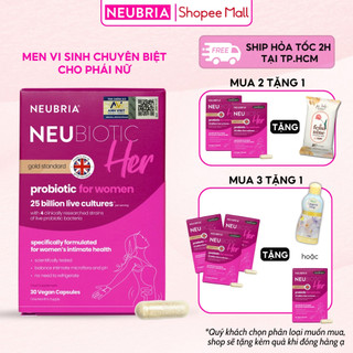 Men vi sinh phụ khoa Neubria Neubiotic Her 30 viên bổ sung lợi khuẩn ngăn ngừa các vấn đề phụ khoa