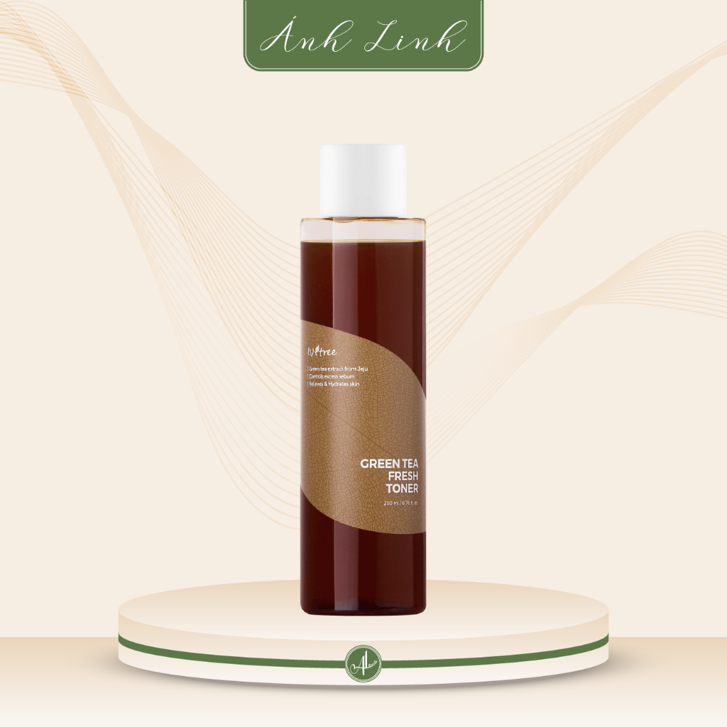 Toner Nuôi Dưỡng Phục Hồi Da Chiết Xuất Trà Xanh ISNTREE Green Tea Fresh Toner