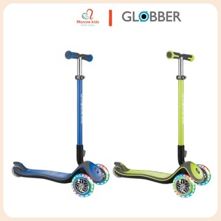 Xe scooter 3 bánh Globber Elite Deluxe Lights Solid Desk Anodized Tbar cho bé 3Y+ có đèn led Mỹ