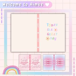 Bao tập, bọc vở, bọc sách Pink Pastel | Aimee