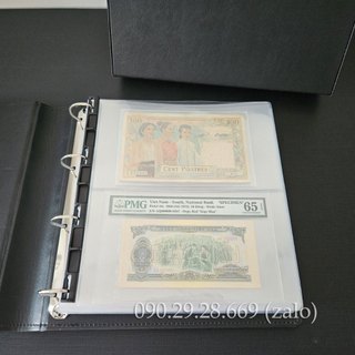 Album hộp vip pccb bảo quản tiền giấy trong phơi pmg