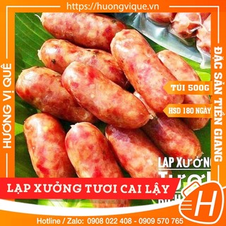 Lạp xưởng tươi cai lậy - túi 500g - đặc sản tiền giang