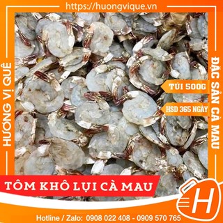 Tôm khô lụi cà mau - túi hút chân không 500g - đặc sản cà mau