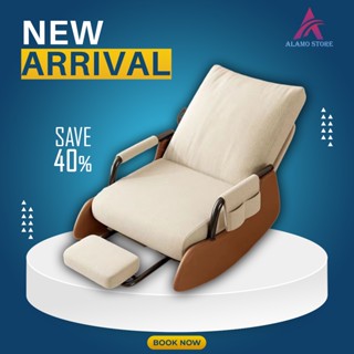 Ghế Sofa Bập Bênh Gác Chân, Ghế Lười Thư Giãn Nằm Nghỉ Văn Phòng, Tại Nhà, Đệm Êm Khung Sắt