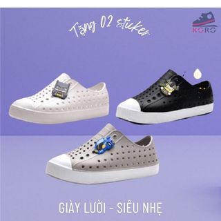 Giày đi biển lười nam nữ nhựa native chống trơn trượt unisex cho mọi lứa tuổi cute làm đồng phục KORO Native