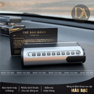 Bảng Số Điện Thoại Trên Ô Tô Kèm Đèn Led năng lượng mặt trời, Có thể thay nhiều số, tự động sáng đèn