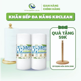 Khăn lau bếp trắng KRCLEAN 100 tờ, siêu thấm hút lau chén bát, lau bàn ghế, vải không dệt Hàn Quốc