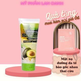 Sữa rửa mặt bơ Aron Whitening Oil Control 210gr thái lan làm trắng da, kiểm soát dầu