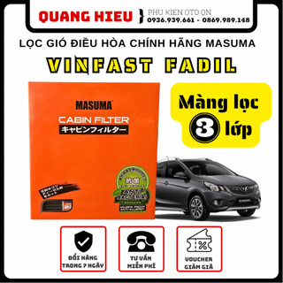 Combo lọc gió điều hoà than hoạt tính, lọc nhớt, lọc động cơ ô tô Vinfast Fadil thương hiệu Masuma