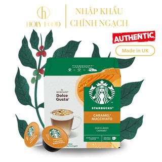 Cà phê viên nén Starbucks vị Caramel Macchiato (Dành cho máy Dolce Gusto) - Hộp 12 viên - Chính Hãng Anh