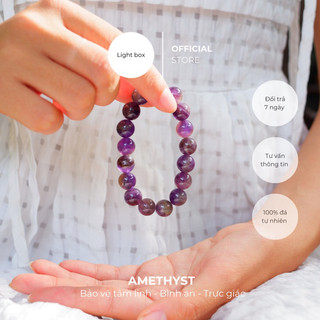  Vòng tay chuỗi hạt - AMETHYST, trực giác, bảo vệ tâm linh, bình an nội tâm