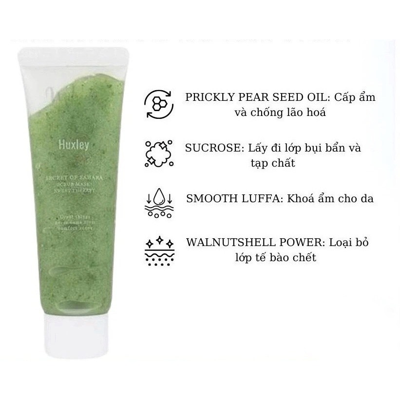 Mặt Nạ Tẩy Tế Bào Chết Huxley Scrub Mask: Sweet Therapy 30g - Huxley Mini