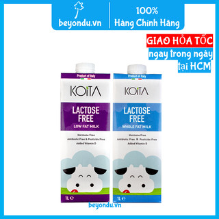 1 thùng 12 hộp sữa tươi không lactose Koita 1L