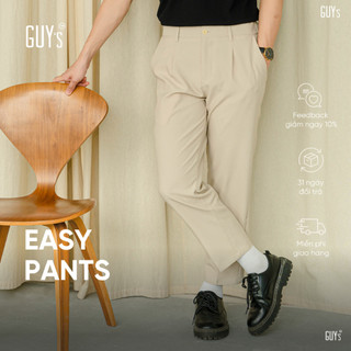 Quần Âu Nam GUY's Closet Easy Pant - Chất Co Giãn, Dáng Suông - Thanh Lịch, Lịch Sự, Tối Giản - Màu Đen, Xám, Be