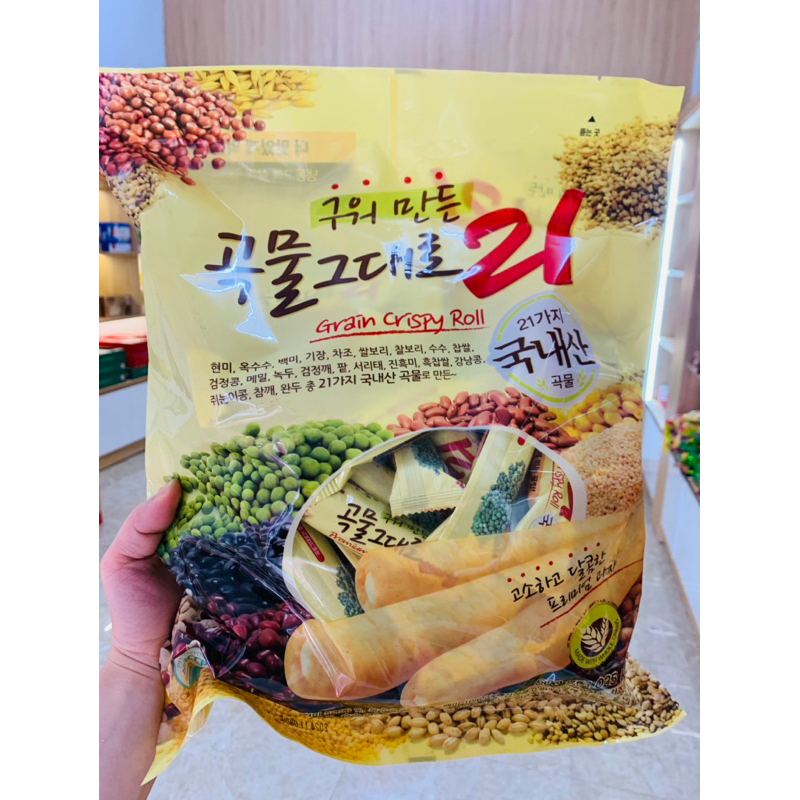 bánh ngũ cốc cuộn phô mai Hàn Quốc 500g