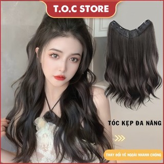 Tóc giả kẹp, tóc kẹp xoăn sóng lơi cao cấp, hiện đại, trang nhã