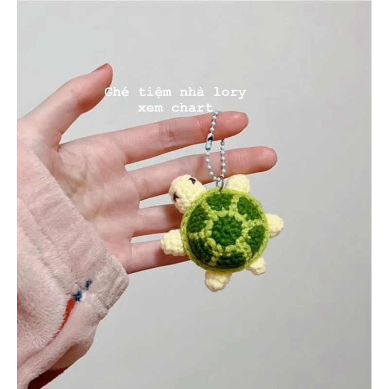 Móc Khoá Len Con Rùa Mini nhỏ xinh