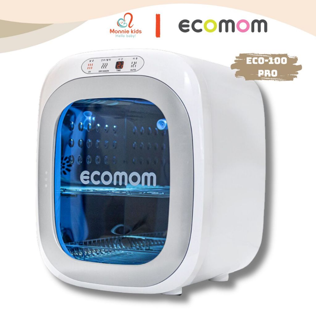 Máy tiệt trùng sấy khô tia UV Ecomom ECO-100 Pro, máy tiệt trùng bình sữa và đồ dùng cho bé