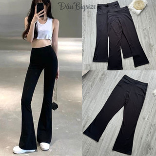 Quần ống loe bigsize cạp cao lưng chun quần legging ống loe chất umi hàn co dãn mã qol