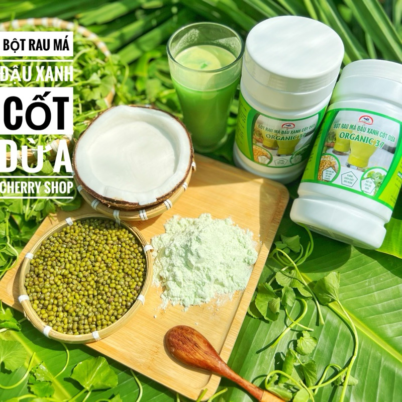 <HŨ 500g> BỘT RAU MÁ ĐẬU XANH CỐT DỪA