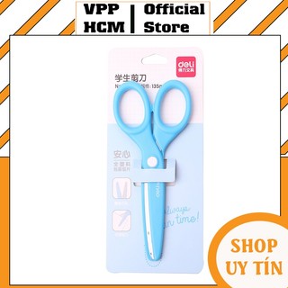 1 cái kéo học sinh 135mm deli 6023 kéo thủ công tiện lợi