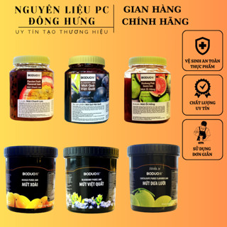  Sốt Mứt hoa quả dâu xoài đào việt quất dưa lưới đủ vị Boduo 1,3kg 