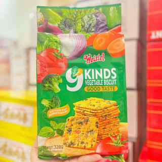 Bánh Quy ăn kiêng 9 loại rau củ phômai ( 1 gói 328gr)