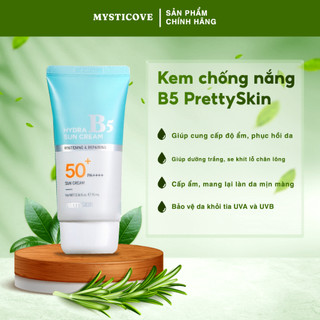 Kem chống nắng B5 PrettySkin giúp phục hồi dưỡng trắng, cung cấp độ ẩm cho da 50ml