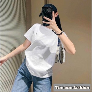 Áo phông nữ cotton tàu thêu ngựa cổ tròn form rộng siêu Hot