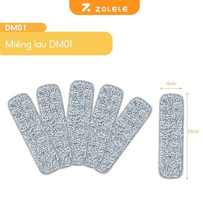 Bông lau thay thế Zolele size 16x4 cây lau tự vắt mini cầm tay DM01