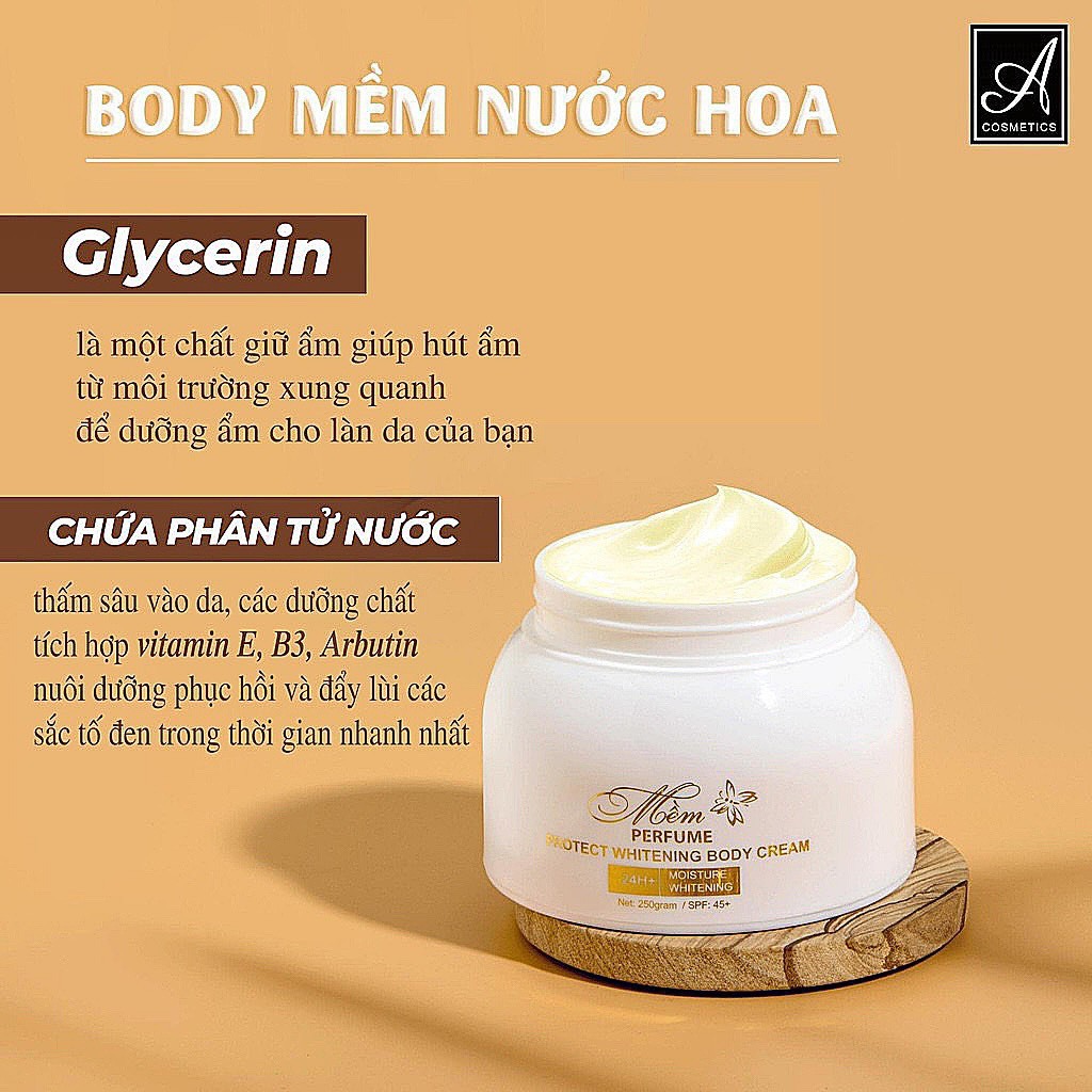 Kem dưỡng trắng da body Mềm hương nước hoa 250gr | BigBuy360 - bigbuy360.vn