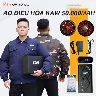 Áo điều hòa Chính Hãng KAW 50.0000mAh PIN TRÂU 10h-15h quạt mát, chống nắng nóng, an toàn